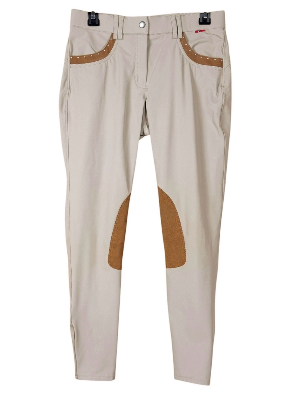 B Vertigo Riding Breeches Women’s 28 Tan Melissa Leather Knee Patch Equestrian